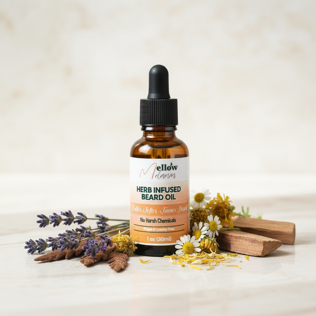 Herbal Beard Oil - Bright Background